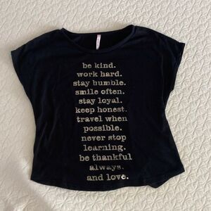 Black Quote Shirt